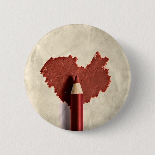 Sketched Scribbled Heart Button (Vorderseite)