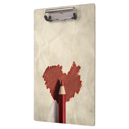 Sketched Scribbled Heart Klemmbrett (Links)
