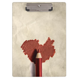 Sketched Scribbled Heart Klemmbrett