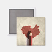 Sketched Scribbled Heart Magnet (Vorderseite/Rückseite)