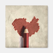 Sketched Scribbled Heart Magnet (Vorne)