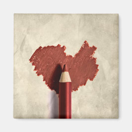 Sketched Scribbled Heart Magnet