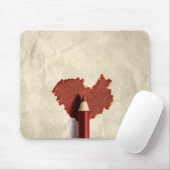 Sketched Scribbled Heart Mousepad (Mit Mouse)