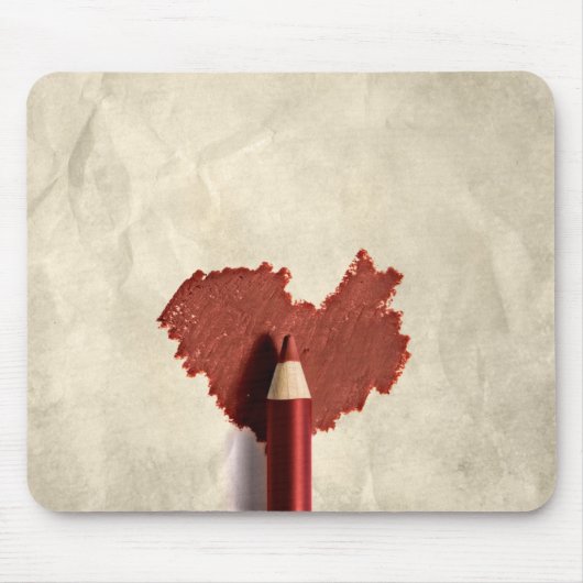 Sketched Scribbled Heart Mousepad (Vorne)