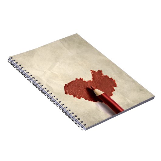 Sketched Scribbled Heart Notizblock (Rechte Seite)