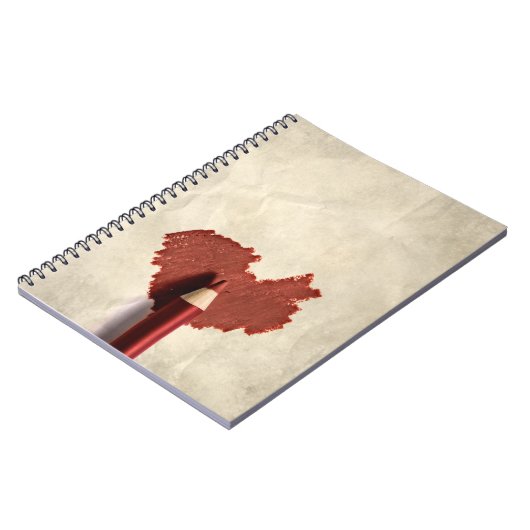 Sketched Scribbled Heart Notizblock (Linke Seite)