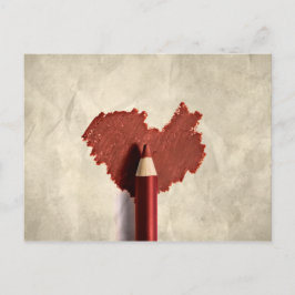 Sketched Scribbled Heart Postkarte