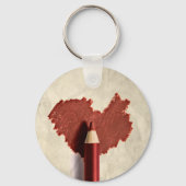 Sketched Scribbled Heart Schlüsselanhänger (Vorderseite)