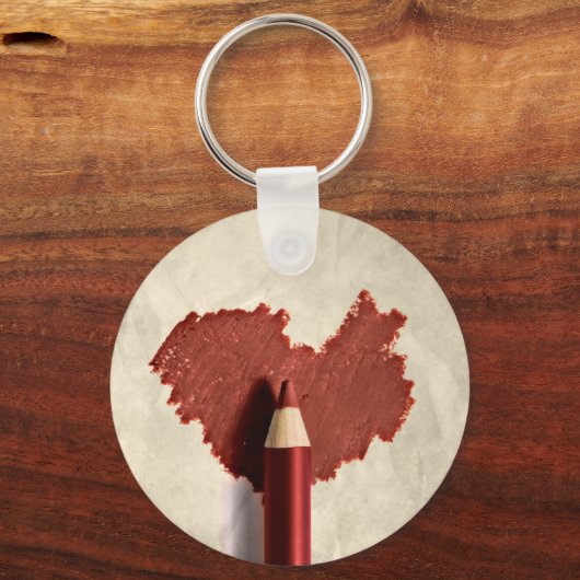 Sketched Scribbled Heart Schlüsselanhänger (Vorderseite)