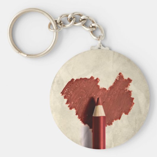 Sketched Scribbled Heart Schlüsselanhänger (Vorne)