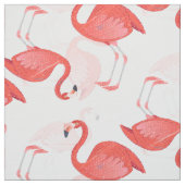 Sketched Scribbled Tropical Pink Flamingos Muster Stoff (Muster)