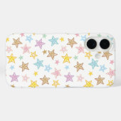 Sketched Stars Pattern Case-Mate iPhone Hülle (Rückseite (Horizontal))