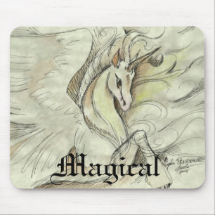 Sketched Unicorn Mousepad