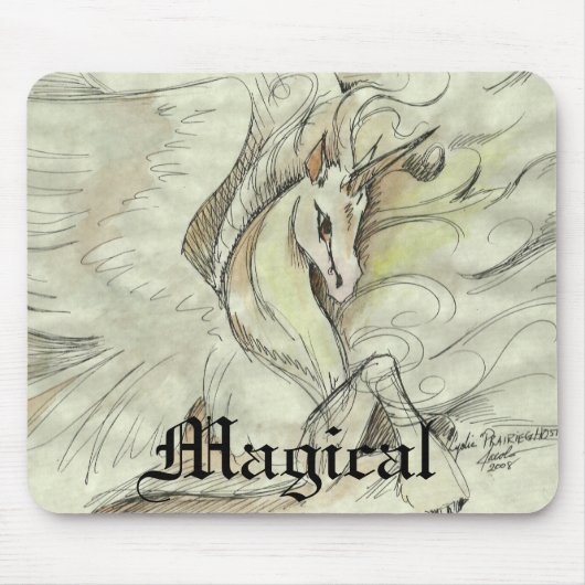 Sketched Unicorn Mousepad (Vorne)