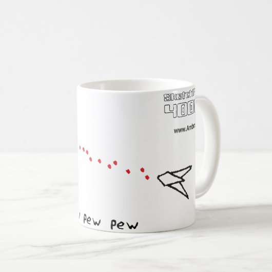 Sketchfighter 4000 Alpha Kaffeetasse (VorderseiteRechts)