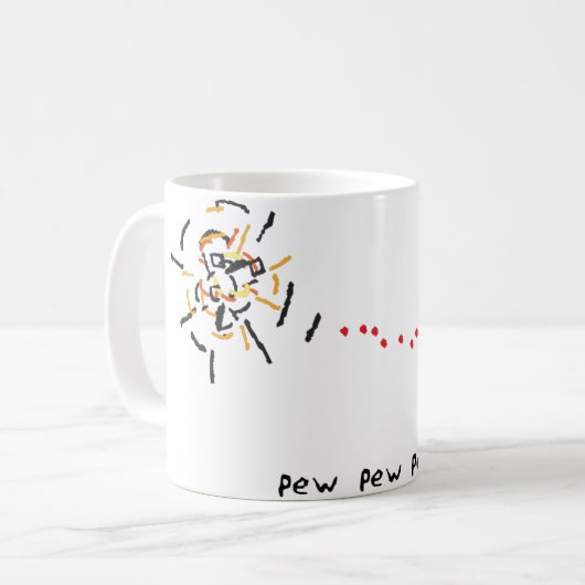 Sketchfighter 4000 Alpha Kaffeetasse (Vorderseite Links)