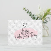 Sketchpad Grid Paper Happy Valentine's Day Card Einladung (Stehend Vorderseite)