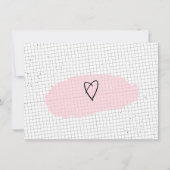 Sketchpad Grid Paper Happy Valentine's Day Card Einladung (Rückseite)