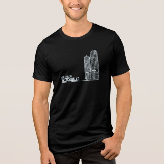 Sketchwalk Chicago 2024 Tri-Blend Shirt (Vorderseite)