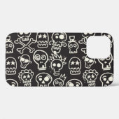Sketchy Black Skull Nahtlose Tapete Case-Mate iPhone Hülle (Rückseite (Horizontal))