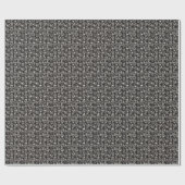 Sketchy Black Skull Nahtlose Tapete Geschenkpapier (Flach)