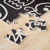 Sketchy Black Skull Nahtlose Tapete Puzzle (Seite)