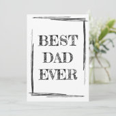 Sketchy Black & White Bester Vater je Dankeskarte (Stehend Vorderseite)