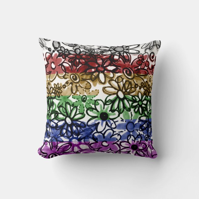 Sketchy Blooms Pillow Kissen (Vorderseite)