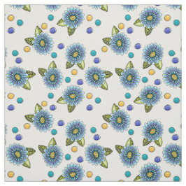 Sketchy Blue Blume Stoff