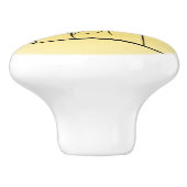 Sketchy Blume Keramik Stift oder Knochen Keramikknauf (Seitenansicht)