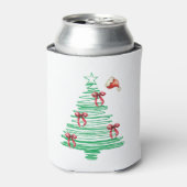 sketchy christmas tree with red bow and santa hat dosenkühler (Kanne Vorderseite)