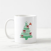 sketchy christmas tree with red bow and santa hat kaffeetasse (Links)