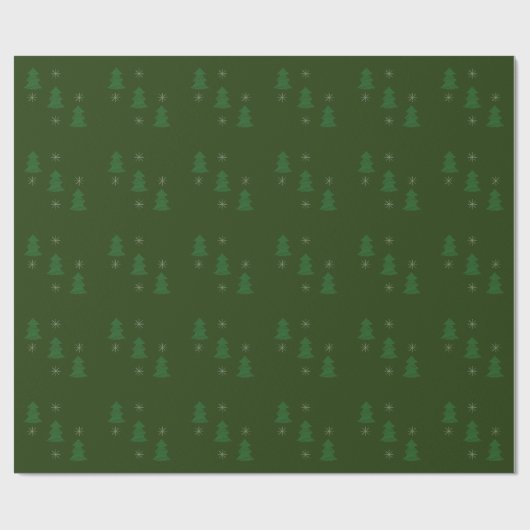 Sketchy Christmas Tree Wrapping Paper Geschenkpapier (Flach)