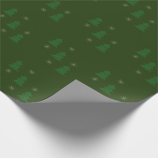 Sketchy Christmas Tree Wrapping Paper Geschenkpapier (Ecke)