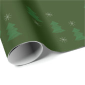 Sketchy Christmas Tree Wrapping Paper Geschenkpapier (Rolleneckpunkt)