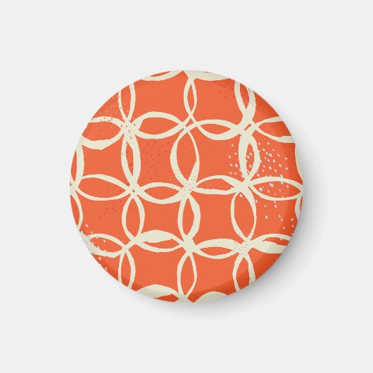 Sketchy Circles trendy Nahtlos Design Magnet (Vorne)