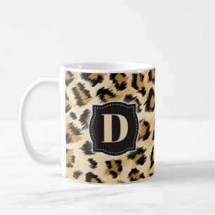 Sketchy Classic Leopard Muster mit benutzerdefinie Kaffeetasse