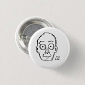 sketchy drawn cartoon face ( Erica Crooks ) Button (Vorne & Hinten)