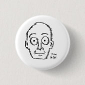 sketchy drawn cartoon face ( Erica Crooks ) Button (Vorderseite)