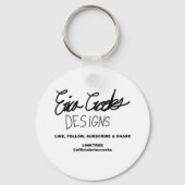 sketchy drawn cartoon face ( Erica Crooks ) Schlüsselanhänger (Rückseite)