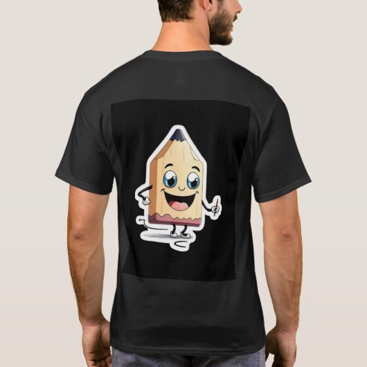 Sketchy Fun mit Bleistift Pal T-Shirt (Rückseite)