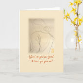 Sketchy Girl-Förderung Karte (Gelbe Blume)