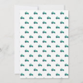 Sketchy Green Tractor Farm Birthday Thank You Card Einladung (Rückseite)