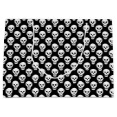 Sketchy Halloween Skull Pattern Große Geschenktüte (Vorderseite)
