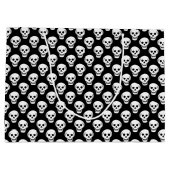 Sketchy Halloween Skull Pattern Große Geschenktüte (Rückseite)