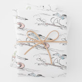Sketchy Hund Weihnachtswrapping Paper Flat Sheet S Geschenkpapier Set (Beispiel)