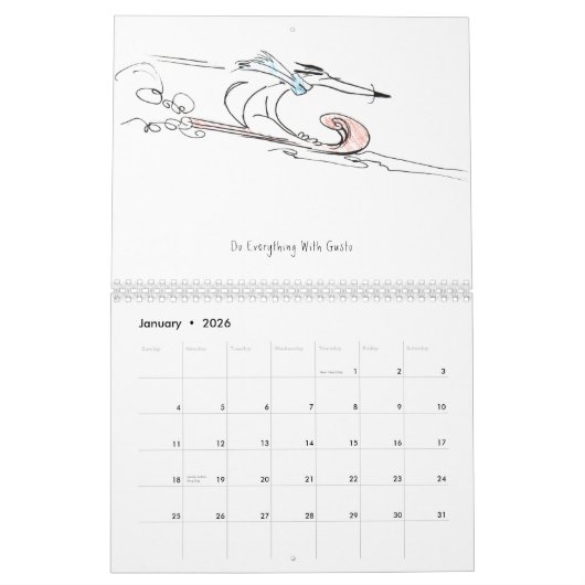 Sketchy Hunde Adventures Wall Calendar 2025 Kalender (Jan 2026)