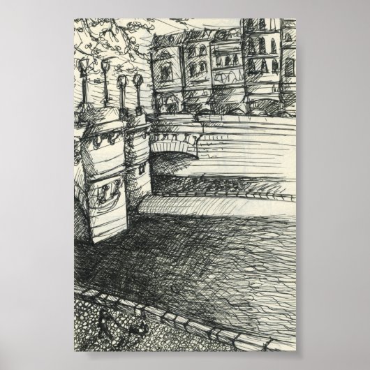 Sketchy in Paris: Die Seine Poster (Vorne)