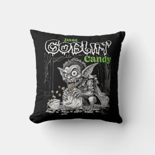Sketchy Just Goblins Süßigkeiten für dunklere Gege Kissen