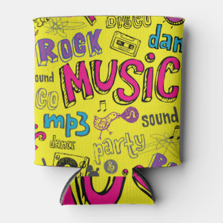 Sketchy Music Doodles - Nahtloser Hintergrund Dosenkühler